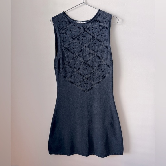 Knitted dress - dark blue - Picture 1 of 3